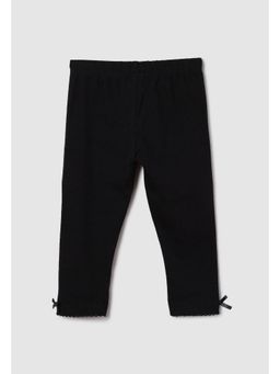 max - Black Solid Leggings