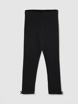 max - Black Solid Leggings