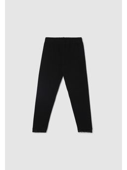 max - Black Solid Leggings