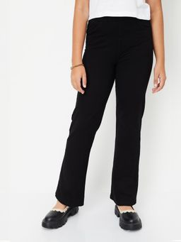 max - Black Solid Trousers
