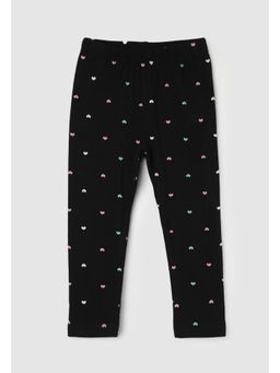 max - Black Printed Leggings
