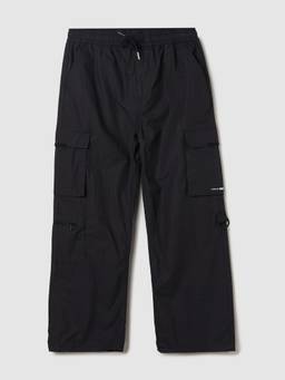max - Black Solid Trousers