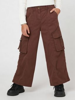 max - Brown Solid Trousers