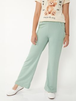 max - Green Solid Pants