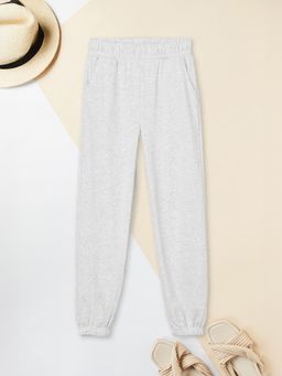 max - Grey Self Design Joggers