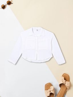 max - White Solid Shirt