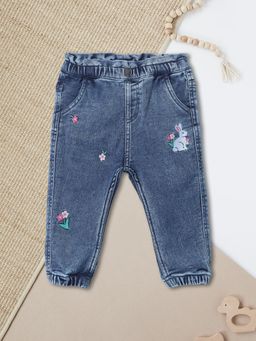 max - Blue Embroidered Jeans
