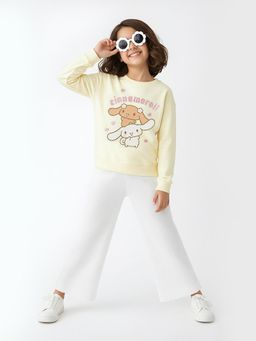 max - Yellow Printed Sweatshirt