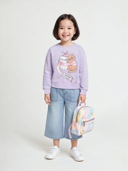 max - Lavender Printed Sweatshirt