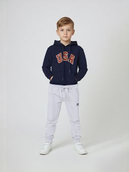 max - Grey Self Design Joggers