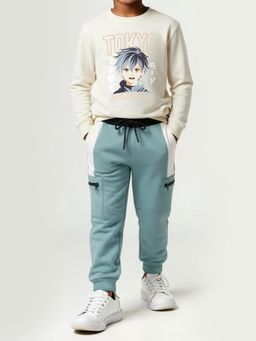 max - Blue Colorblock Joggers