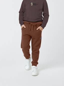 max - Brown Self Design Joggers