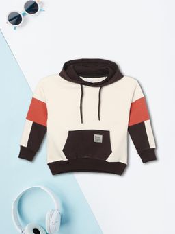 max - Cream Colorblock Hoodie