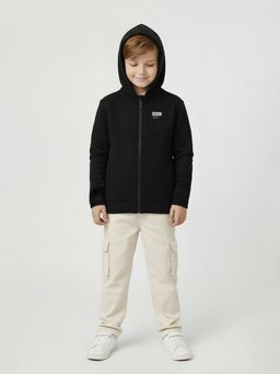 max - Black Printed Hoodie