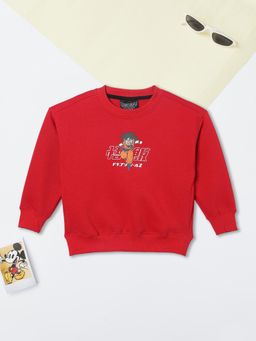 max - Red Printed Sweatshirt