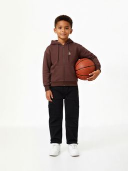 max - Brown Printed Hoodie