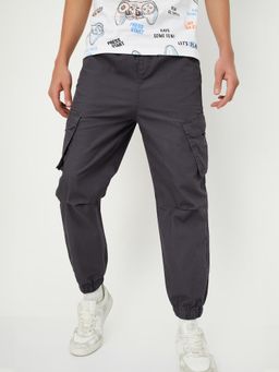 max - Grey Solid Joggers
