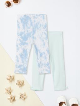 max - Multi-Color Self Design Leggings (Pack of 2)