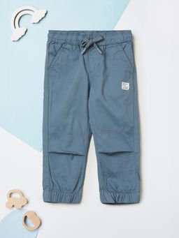 max - Blue Textured Joggers