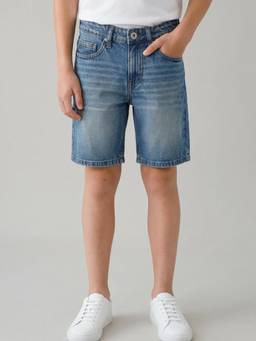 max - Blue Solid Shorts