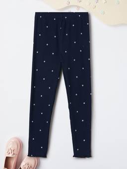 max - Navy Blue Printed Leggings
