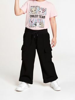 max - Black Solid Pants