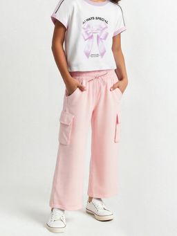 max - Pink Solid Trousers