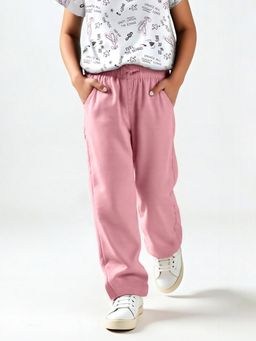 max - Pink Solid Trousers
