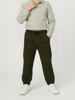max - Olive Solid Joggers