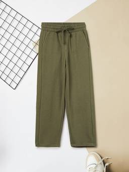 max - Olive Solid Pants