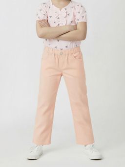 max - Peach Solid Trousers