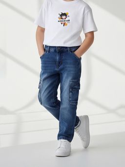 max - Blue Solid Jeans