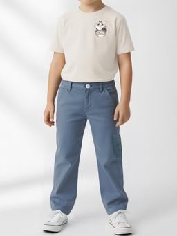 max - Blue Colorblock Trousers