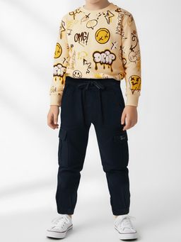 max - Navy Blue Solid Joggers