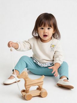 max - Beige Printed Top With Pant