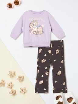 max - Lavender Printed Pant With Sweatshirt