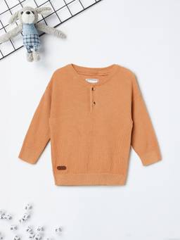 max - Rust Self Design Sweater