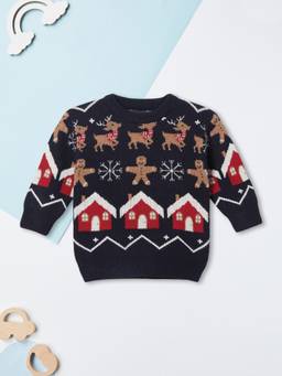 max - Multi-Color Self Design Sweater