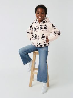 max - Cream Printed Fur Jacket