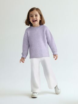 max - Lavender Self Design Sweater