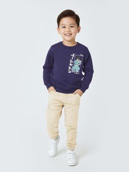 max - Blue Printed Sweatshirt