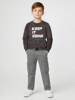 max - Grey Printed Sweatshirt