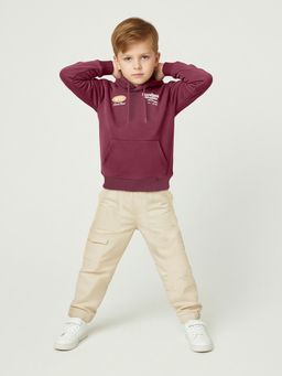 max - Purple Printed Hoodie