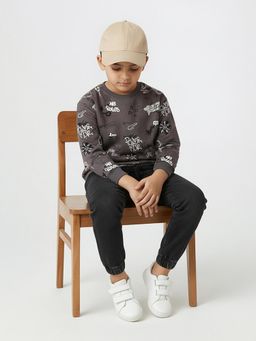 max - Grey Printed Sweatshirt