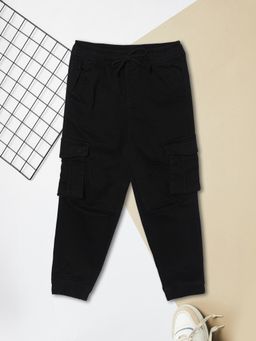 max - Black Solid Joggers