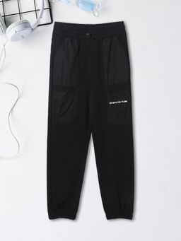 max - Black Printed Joggers