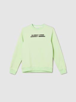 max - Green Printed Sweatshirt
