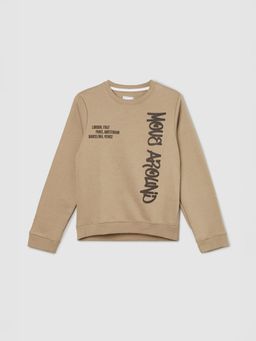 max - Beige Printed Sweatshirt