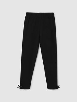max - Black Solid Leggings