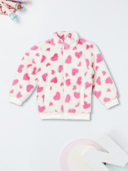 max - White Printed Fur Jacket